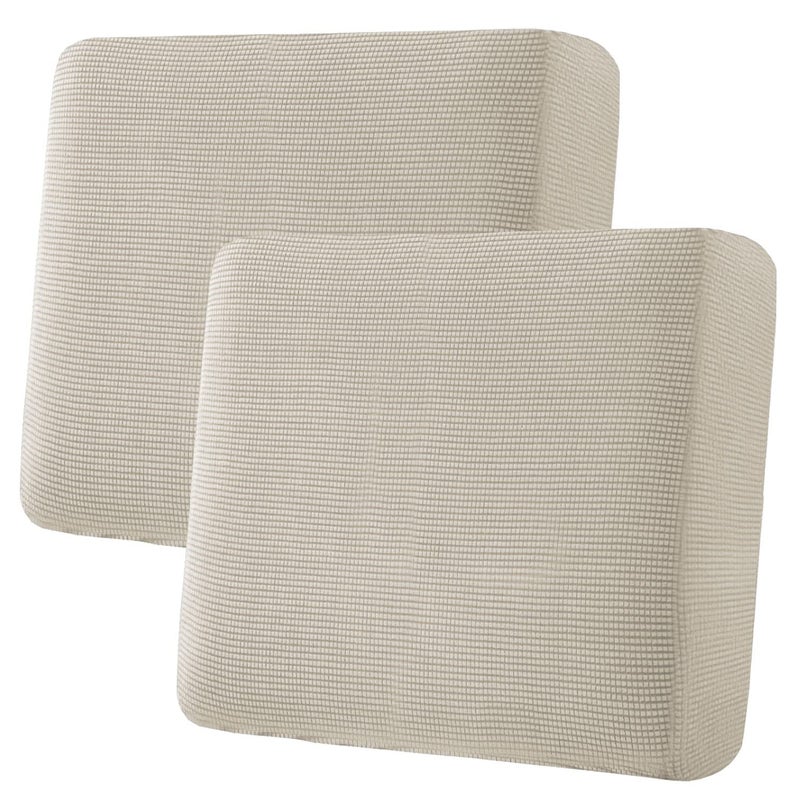 H.Versailtex أغطية مقاعد فردية قابلة للتمدد للغاية من H.Versailtex أغطية وسائد الأريكة مجموعات أغطية من نسيج الجاكار السميك من نسيج التويل (قطعتان كبيرتان من أغطية وسائد الأريكة Island Fossi)