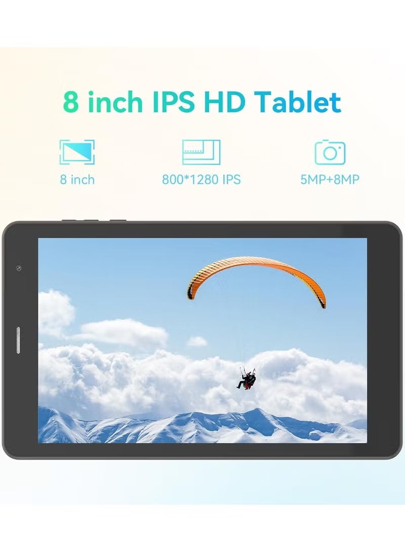 REBENUO CM828 8-Inch Android 14 Tablet, 8GB RAM, 512GB ROM, SIM Card Slot, WiFi Connectivity, Dual Camera, HD IPS Touchscreen Display, Portable Tablet PC with Large Storage, Compact Design for Work, Study, Gaming, Streaming, Browsing & Travel, Purple - Image 3