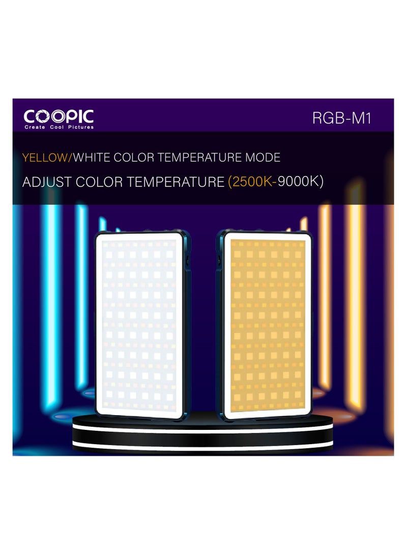 Coopic COOPIC RGB-M1 2500K-9000K LED Video Light 24 Scene Mode effects with High CRI>95 true color used for Live Streaming, wedding, interview, macro, any creative shooting, etc. - Image 3