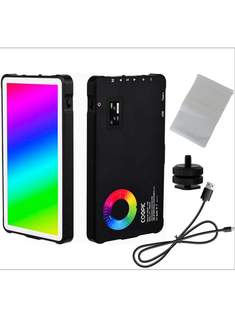 Coopic COOPIC RGB-M1 2500K-9000K LED Video Light 24 Scene Mode effects with High CRI>95 true color used for Live Streaming, wedding, interview, macro, any creative shooting, etc. - Image 1