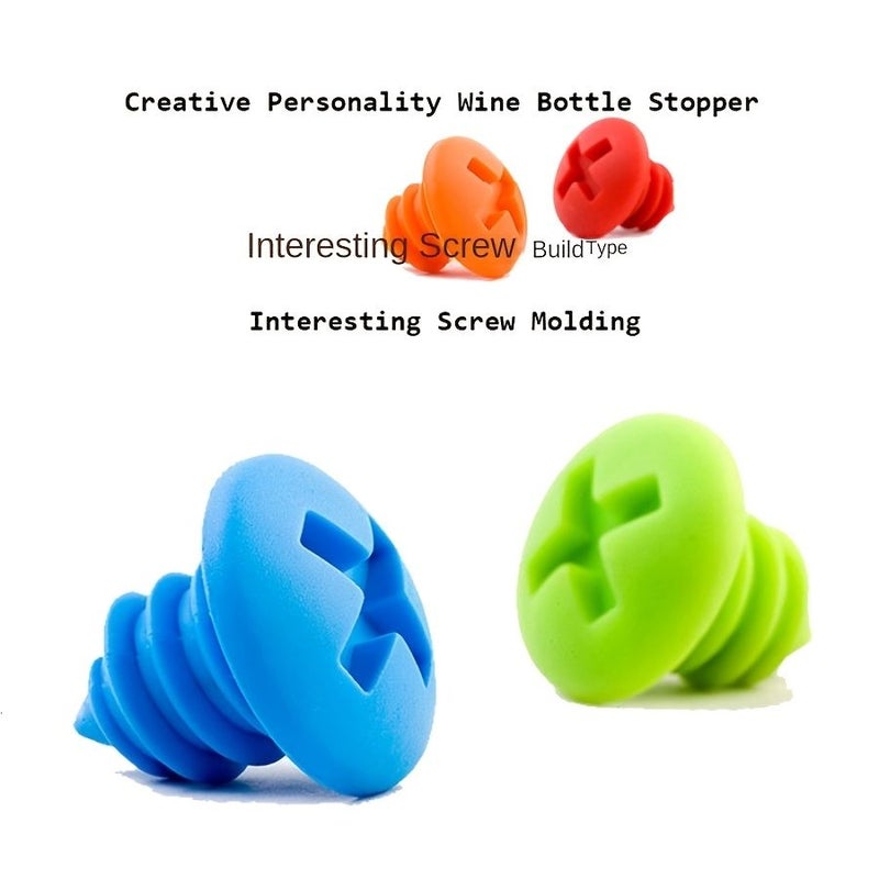 Light Blue Screw Silicone Wine Bottle Stopper Cap Air Tight Seal for Preservation - Image 4