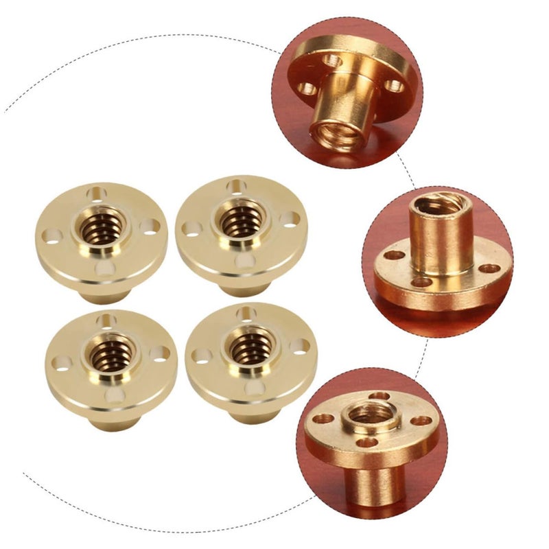 Brass Anti Backlash Nuts 2pcs Trapezoidal Thread For 3D Printer Precision Screw - Image 5