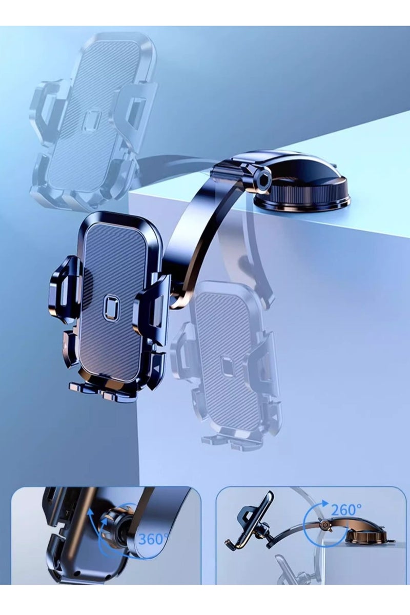 Car Phone Holder: New Air Vent & Suction Cup Type, Universal Car Mount, Anti-Shake Navigation Support Accessory - Image 2