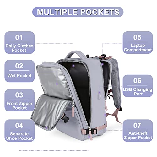 coofay Travel Backpack For Women Airline Approved Carry On Backpack Flight Approved Waterproof Sports Luggage Backpack Casual Daypack Small Hiking Backpack - Image 5