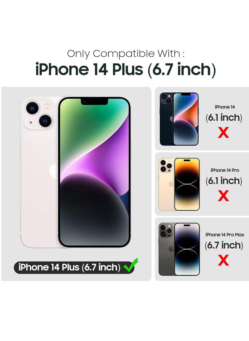 Raxoom iPhone 14 Plus 5-in-1 Case – Alpine Green Liquid Silicone with 2 Screen Protectors, 2 Camera Lens Protectors, Full Body Shockproof Drop Protection, 6.7 Inch - Image 3