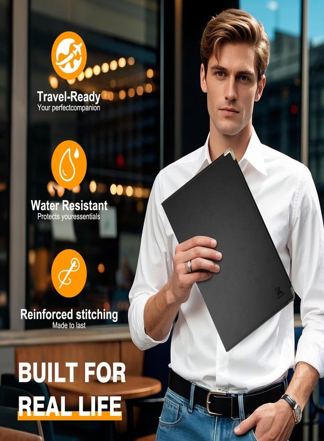 Tiankool Padfolio Portfolio Binder - Thickened Business Folder for Interview Resumes, Legal Documents | Notepad Not Included,Durable, Black - Image 4
