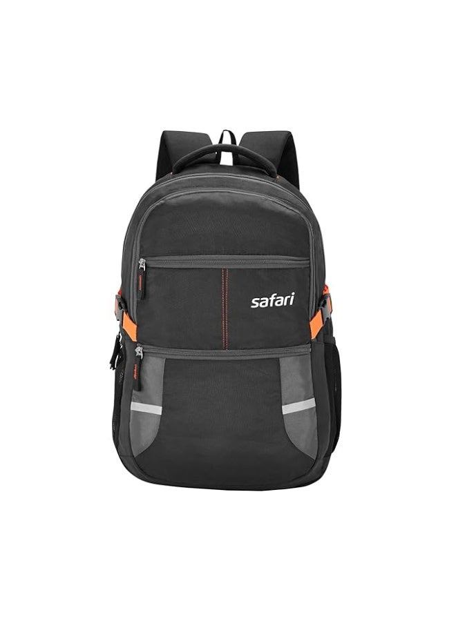 Safari Omega spacious/large laptop backpack with Raincover, college bag, travel bag for men and women, Black, 30 Litre - Image 1