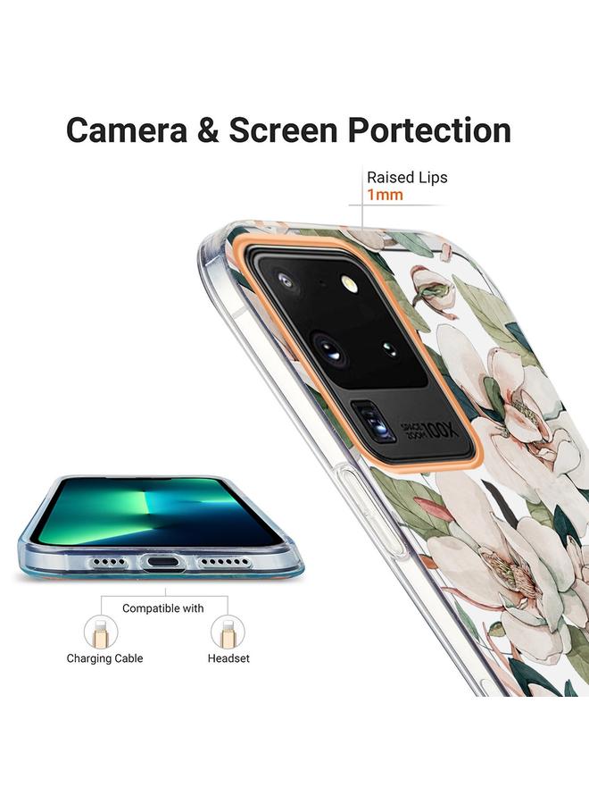 اس-توب جراب لهاتف Samsung Galaxy S20 Ultra Ring IMD Flowers TPU - Image 4