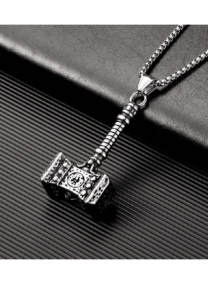 The Black Pearl Accessories Stainless Steel Silver Necklace For Him - Image 3