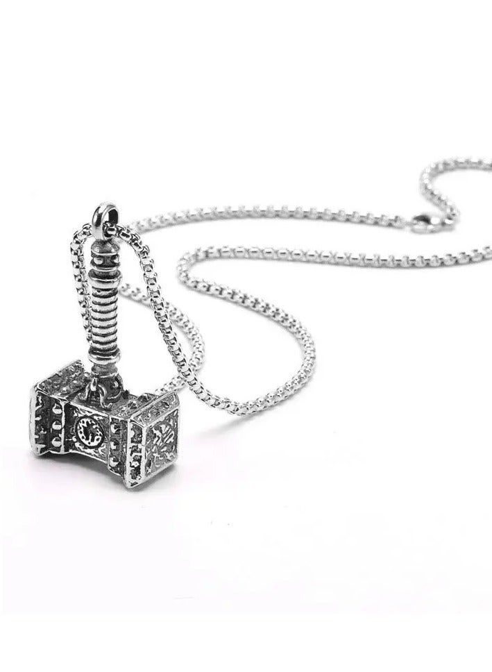 The Black Pearl Accessories Stainless Steel Silver Necklace For Him - Image 1