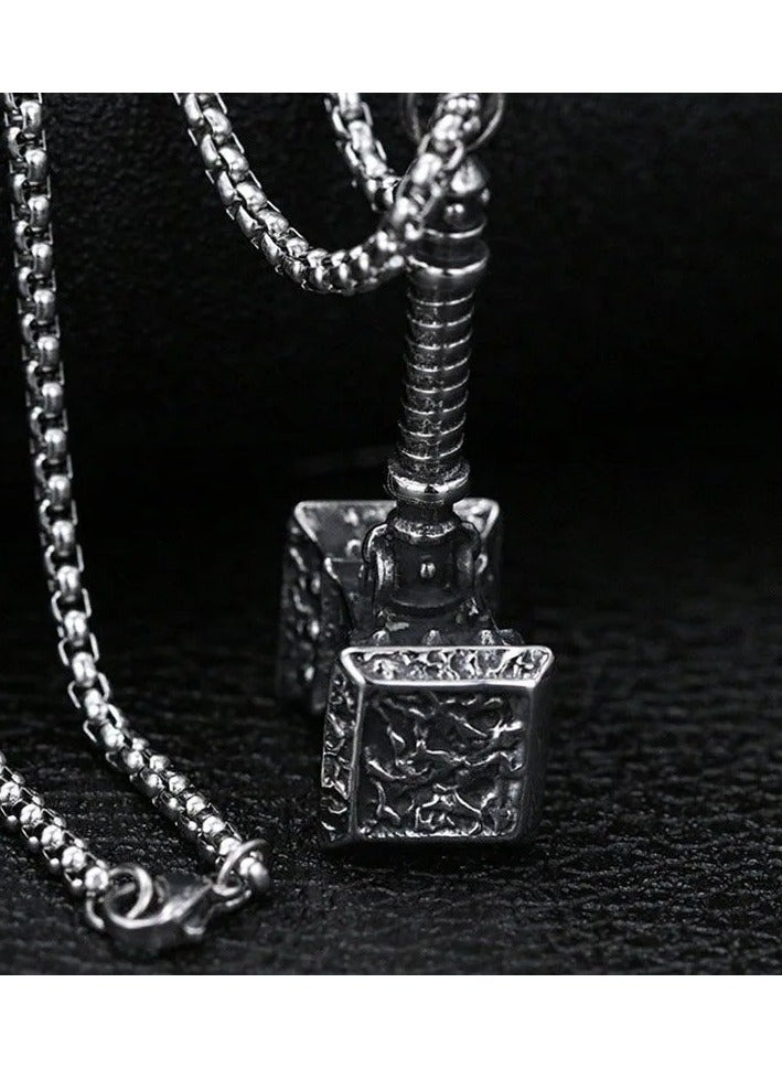 The Black Pearl Accessories Stainless Steel Silver Necklace For Him - Image 4