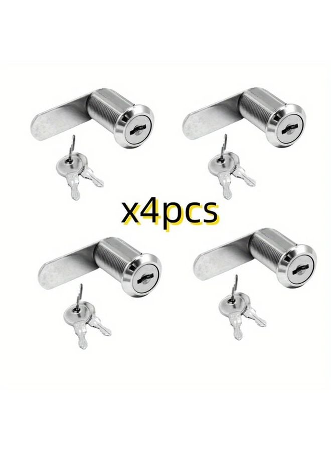 4Pcs 30mm Zinc Alloy Mailbox Lock Set With 8 Keys Heavy Duty Key Entry Cabinet Door - Image 3