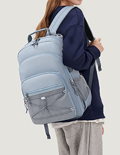 mygreen Backpacks for Kids Elementary School Bags Kindergarten Primary Book Bags for School Waterproof Durable Lightweight for Travel Grey Blue - Image 3