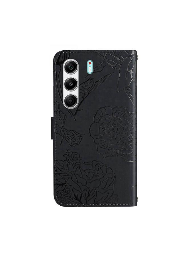 إيروريكس جراب لهاتف Tecno Camon 40 Pro 4G / 5G جراب هاتف جلدي قابل للطي منقوش عليه فراشة - Image 3