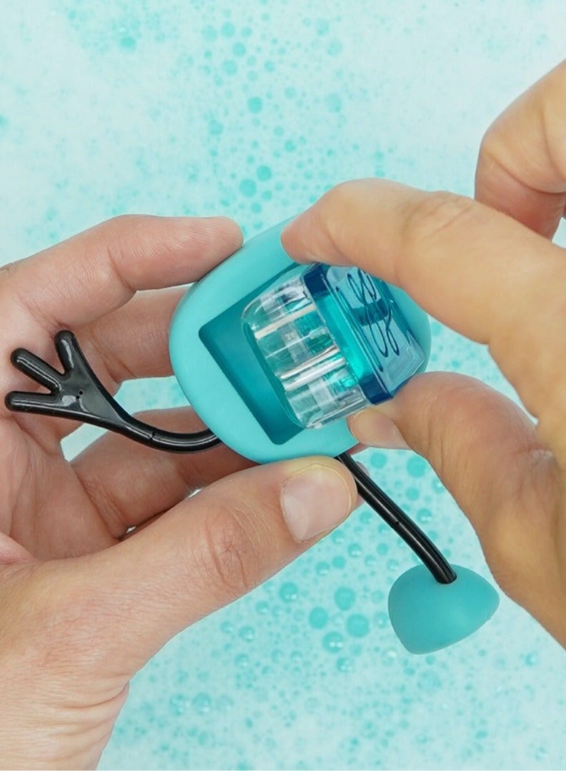 Glo Pals Bath Toys Character & Water-Activated Light-Up Cubes - Sensory Toys for Girls & Boys - Sami + 2 Blue Cubes - Image 5