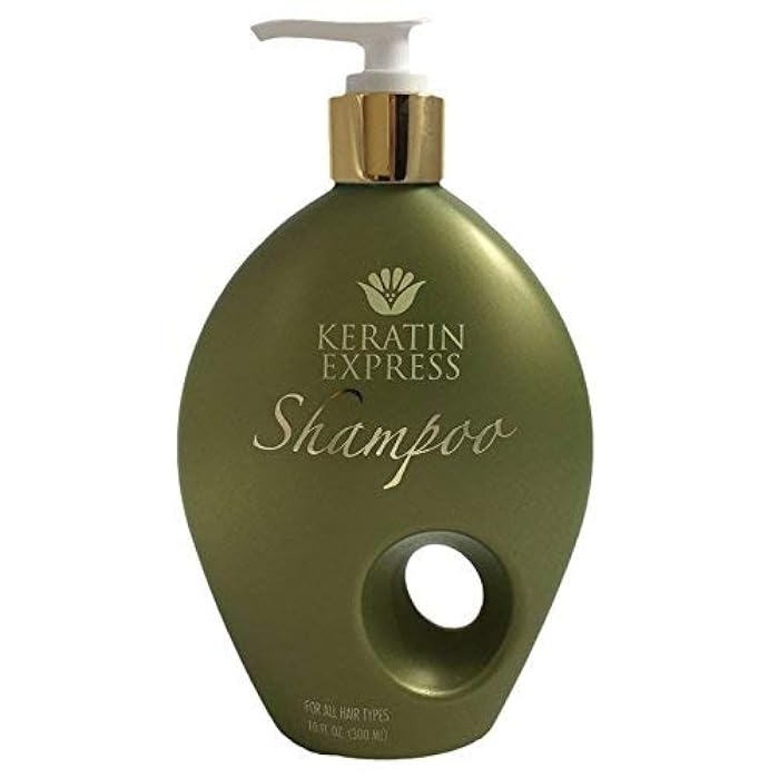 Keratin Express Shampoo Sulfate Free Gentle on Color Treated For all Hair Types Creates Volume Daily Use, 10 fl oz