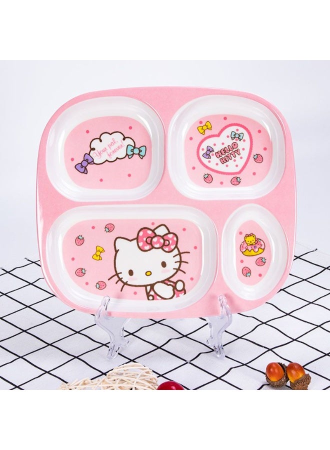هالو كيتي لوحة شبكية سميكة مقاومة للسقوط من أدوات مائدة الأطفال Hello Kitty - Image 4