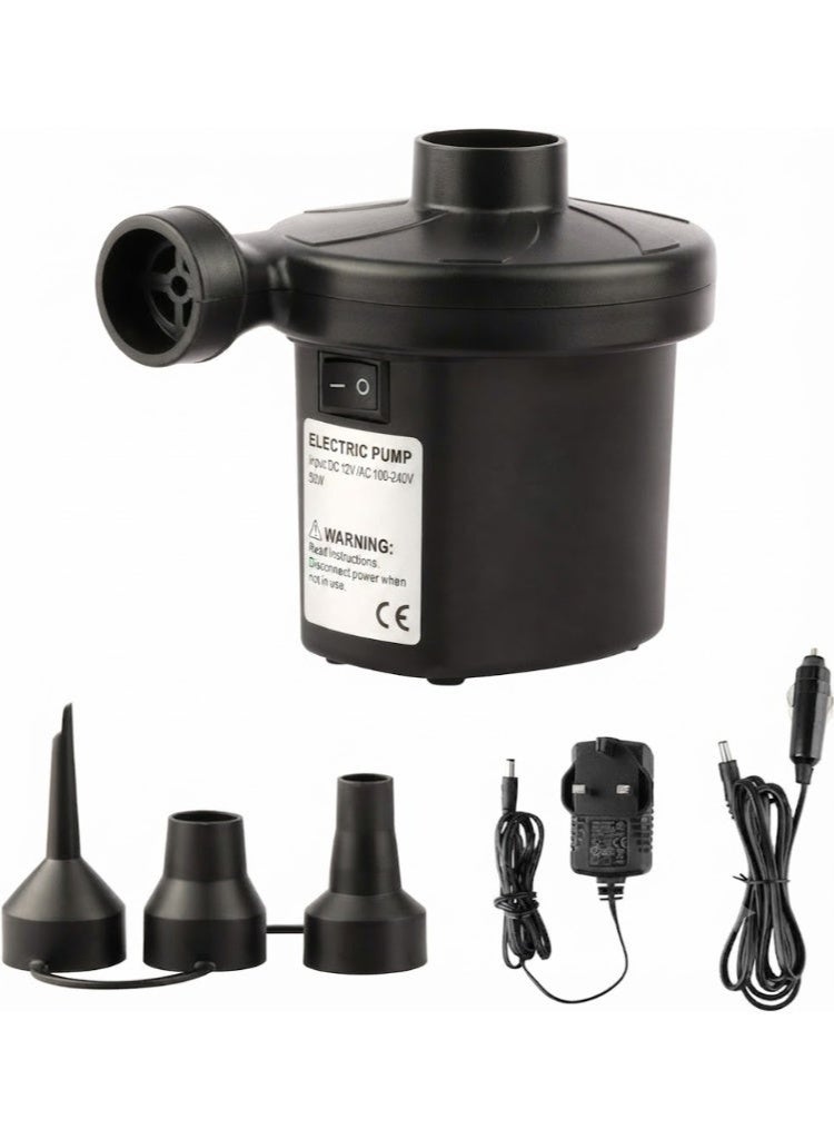 Lynacz Original Portable Electric Air Pump for Inflatable Mattress, High-Speed Inflate & Deflate Air Pump, Compact AC Powered Pump for Air Beds, Pool Floats, Boats & Camping, Black - Image 5