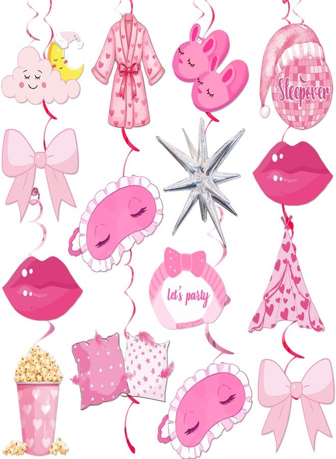 MZ.ogm Spa Party Decorations Hanging Swirls Slumber Party Decorations Pajama Party Decorations Spa Birthday Party Supplies for Girls - Image 1