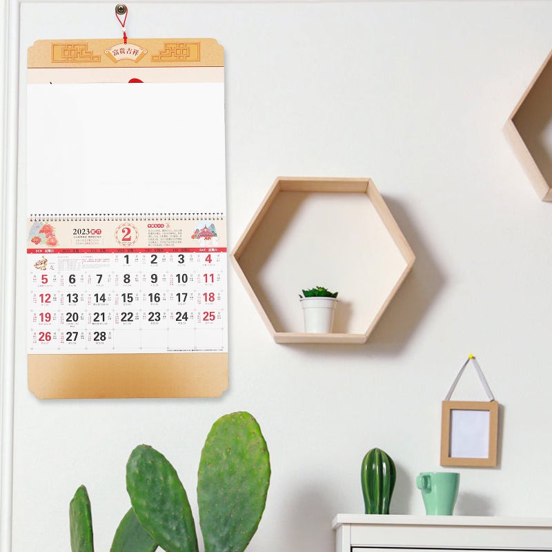 2pcs Year Decorative Calendar Hanging Calendar Hanging Calendar Home Hanging Ornament - Image 4