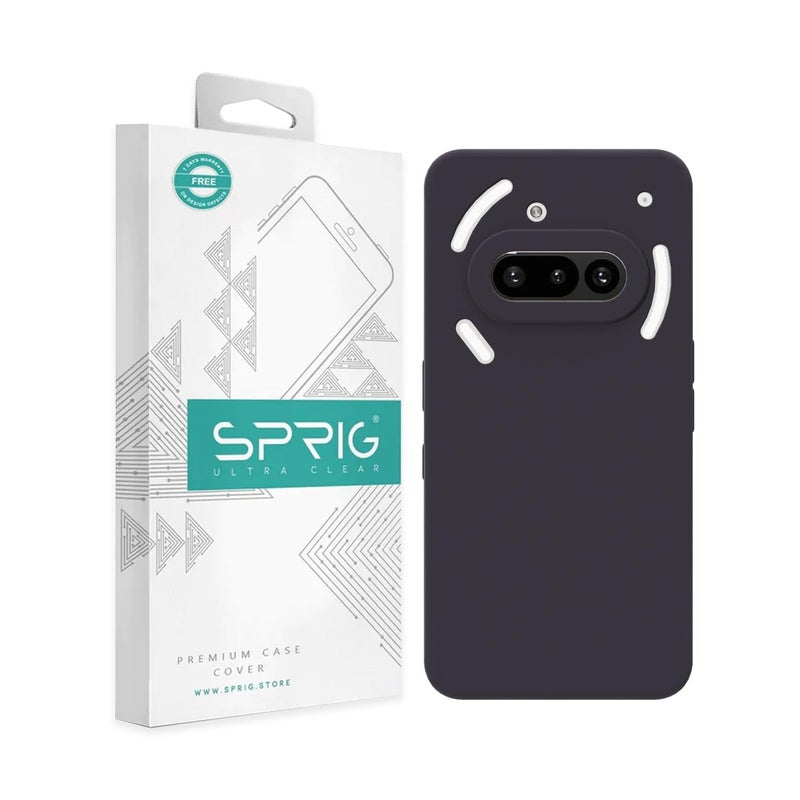 SPRIG Compatible with Nothing Phone 3A Premium SilkTone Back Cover Drop Tested Shock Proof Mobile Case for Men, Women, Boys and Girls with Camera Protection (Charcoal Grey) - Image 5