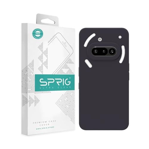 SPRIG Compatible with Nothing Phone 3A Premium SilkTone Back Cover Drop Tested Shock Proof Mobile Case for Men, Women, Boys and Girls with Camera Protection (Charcoal Grey) - Image 1