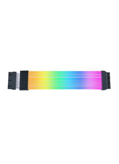 STRIMER WIRELESS 24-PIN EXTENSION, 260mm, Wireless RGB Cable with 132 LEDs, 9W Power Consumption, 12 Light Guides, Silicone/TPE Material, Includes Controller, L-Connect 3 Compatibility, Wireless Sync Support, G89.PW24-1W-T