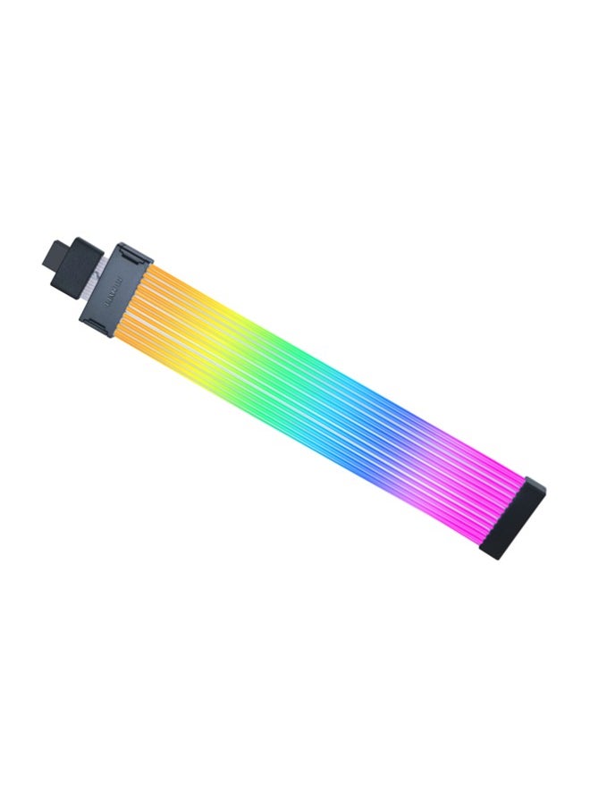 LIAN LI - STRIMER WIRELESS 24-PIN EXTENSION, 260mm, Wireless RGB Cable with 132 LEDs, 9W Power Consumption, 12 Light Guides, Silicone/TPE Material, Includes Controller, L-Connect 3 Compatibility, Wireless Sync Support, G89.PW24-1W-T - Image 1