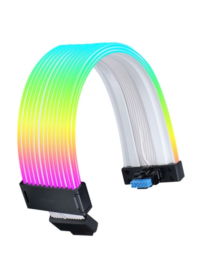 LIAN LI - STRIMER WIRELESS 24-PIN EXTENSION, 260mm, Wireless RGB Cable with 132 LEDs, 9W Power Consumption, 12 Light Guides, Silicone/TPE Material, Includes Controller, L-Connect 3 Compatibility, Wireless Sync Support, G89.PW24-1W-T - Image 1