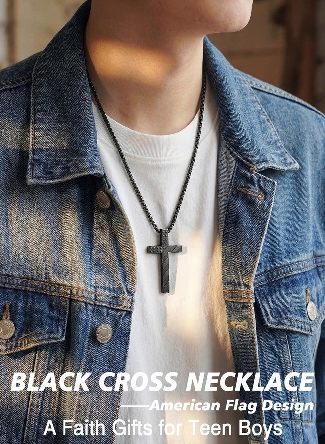 Tarsus Teen Boy Gifts Cross Necklace Teenage Boys Gift Ideas 8 10 12 14 13 15 16 18 Year Old Boy Easter Basket Stuffers Birthday Christmas Valentines Christian Jewelry Gifts for Teen Boys - Image 2