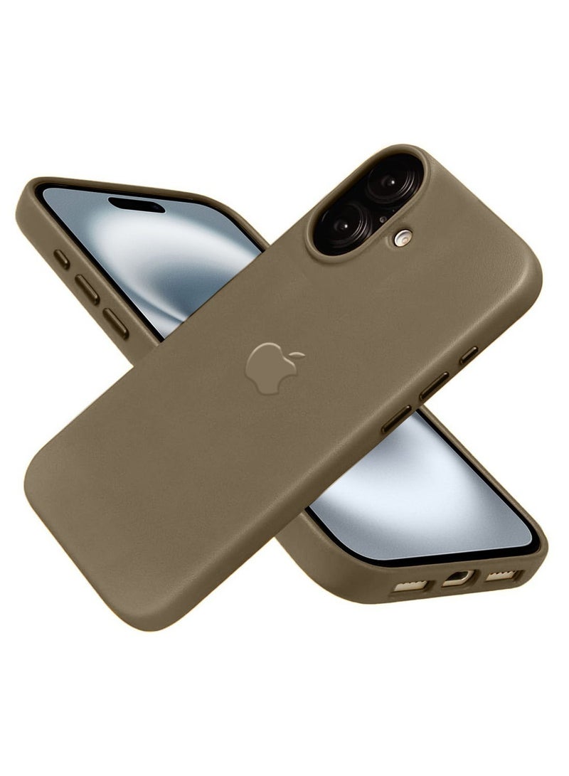 Techie حافظة جلدية لأيفون 16 بلس مع MagSafe - بني - Image 1