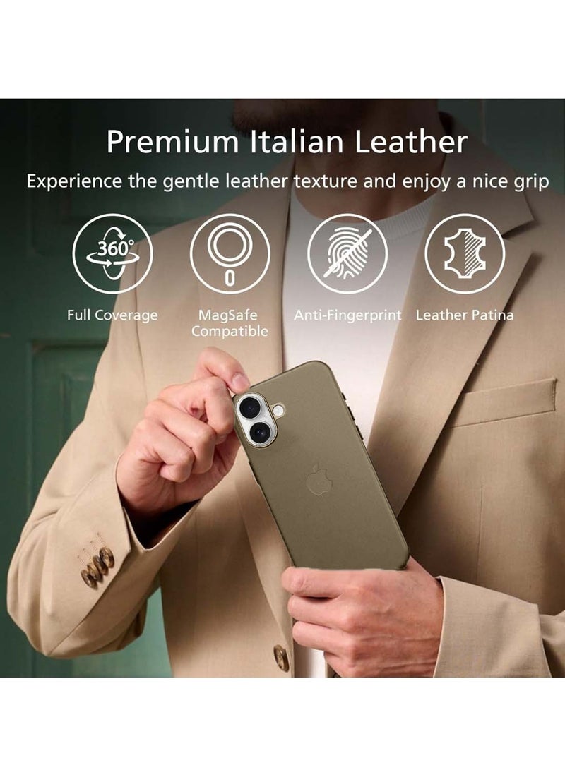 Techie حافظة جلدية لأيفون 16 بلس مع MagSafe - بني - Image 5