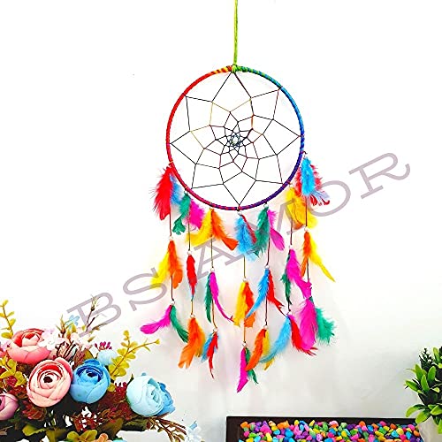 BS AMOR Dream Catcher, Home Décor, Wall Hanging, Nursery Handmade Combo Pack of 2 (Size 16 cm Diameter) - Image 2