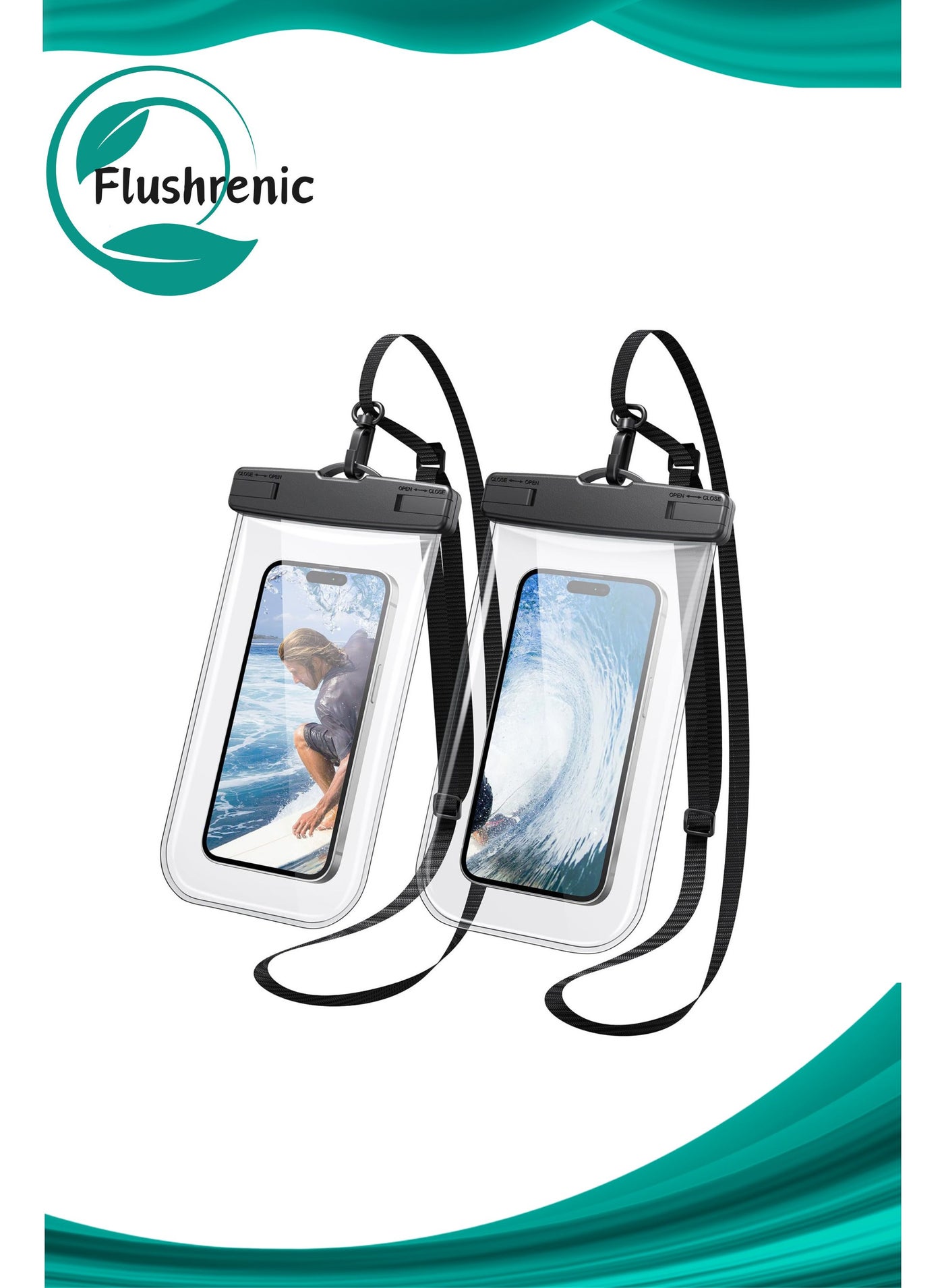 Mobile phone waterproof case,Waterproof phone case, IPX8 certified 30M waterproof phone bag, mobile phone dry bag, Suitable for 7 inches.