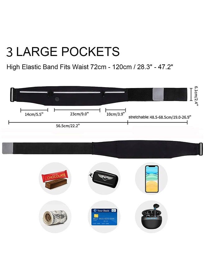 Generic Running Belt, Waist Pack UltraLight Fitness Belt Water ResistantRunning Waist Pack for iPhone 15 ProMax/14/13 Pro/12/11 Plus Waist Bagfor Women Men Fit Smartphone Up to6.9 inch  - Image 2