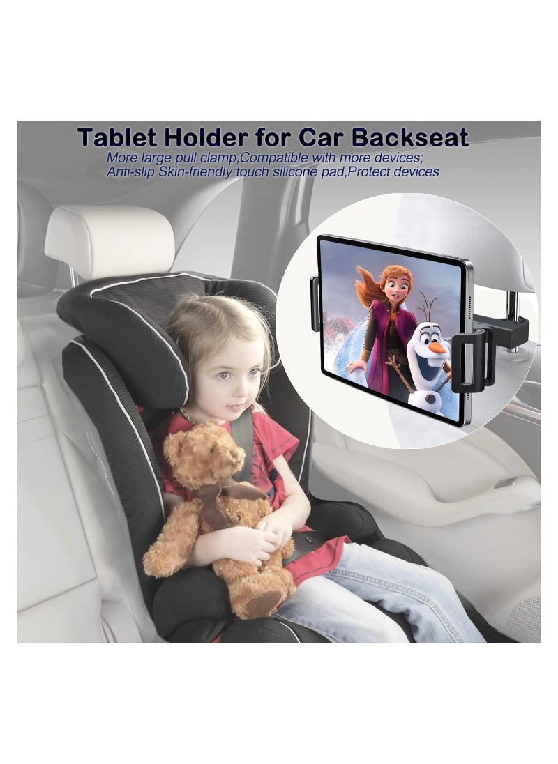 GUDOO - Tablet Holder for Car,iPad Holder for Car, iPad Car Holder Back Seat for Kids, 360° Rotatable Headrest Tablet Mount Compatible with Kindle, Fire HD, Rear Facing iPad Accessories Fit 4~13.5" Device - Image 1