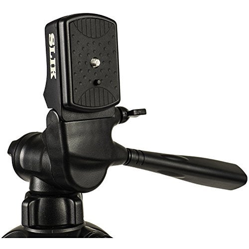 SLIK U8800L Compact Lightweight Folding Aluminum Travel Portable DSLR/SLR Video/Camera Tripod with 3-Way Pan Head for Canon Nikon Sony Cameras with Carry Case - Black (612-051) - Image 5