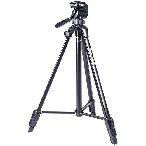 SLIK U8800L Compact Lightweight Folding Aluminum Travel Portable DSLR/SLR Video/Camera Tripod with 3-Way Pan Head for Canon Nikon Sony Cameras with Carry Case - Black (612-051) - Image 1