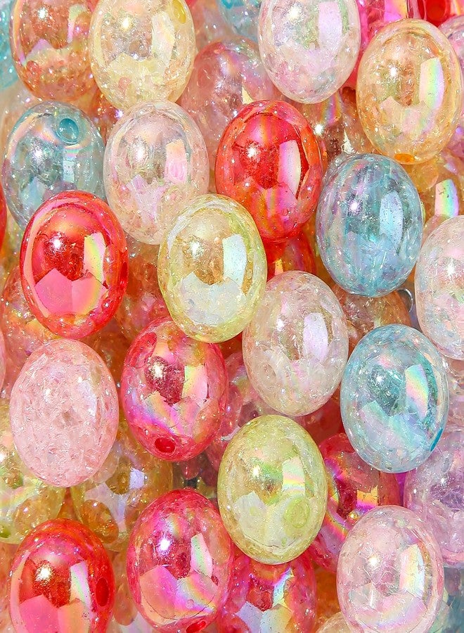 ANCADN 16mm Acrylic Beads 100pcs Crack Bead Pen Beads Bubblegum Beads DIY Beading Hairband Bracelets Necklace Craft for DIY Jewelry Making(Crack) - Image 1