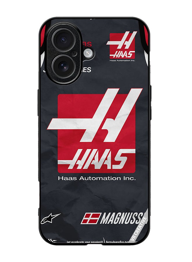 Protective Case Cover For Apple iPhone 17 Haas Logo Formula 1 Design Multicolour