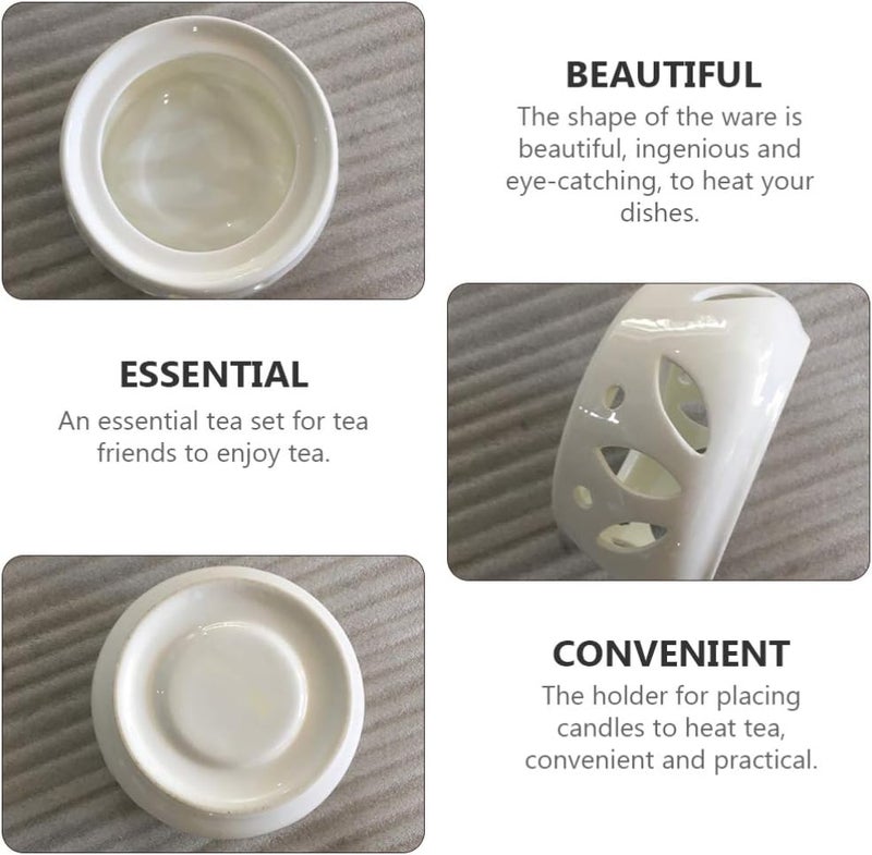 comfrt Ceramic Teapot Warmer Tea Warmer White - Image 4