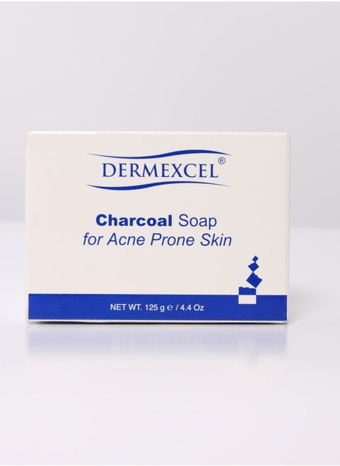 Dermexcel Charcoal Soap Bar - Charcoal Soap Bar for Clogged Pores - Charcoal Soap Bar for Face Skin Tightening and Brightening - Charcoal Soap Bar for Blackheads and Whiteheads
