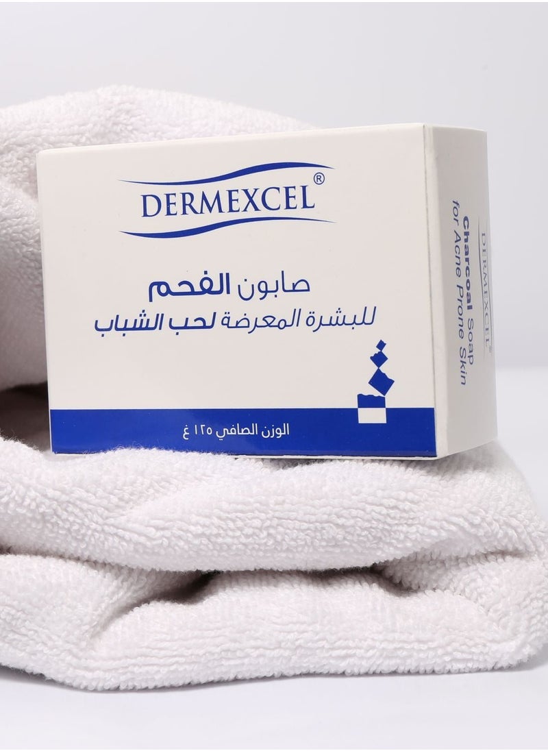 Dermexcel - Dermexcel Charcoal Soap Bar - Charcoal Soap Bar for Clogged Pores - Charcoal Soap Bar for Face Skin Tightening and Brightening - Charcoal Soap Bar for Blackheads and Whiteheads - Image 1