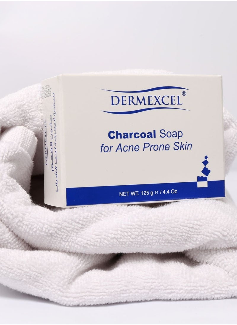 Dermexcel - Dermexcel Charcoal Soap Bar - Charcoal Soap Bar for Clogged Pores - Charcoal Soap Bar for Face Skin Tightening and Brightening - Charcoal Soap Bar for Blackheads and Whiteheads - Image 1