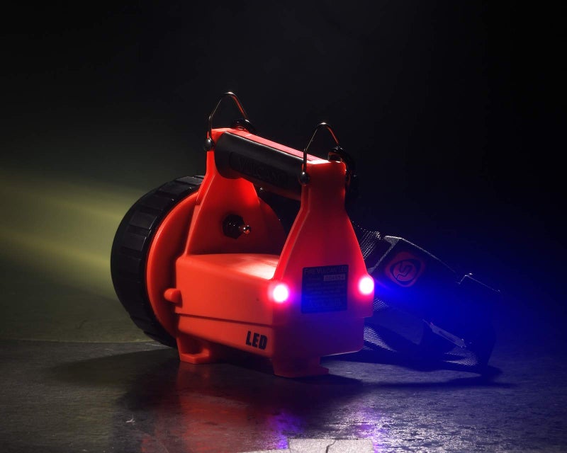 Streamlight 44450 Fire Vulcan 180-Lumen LED Flashlight with Standard System Includes AC/DC Charger, Dual Rear LEDs and Quick Release Shoulder Strap, Orange - Image 2