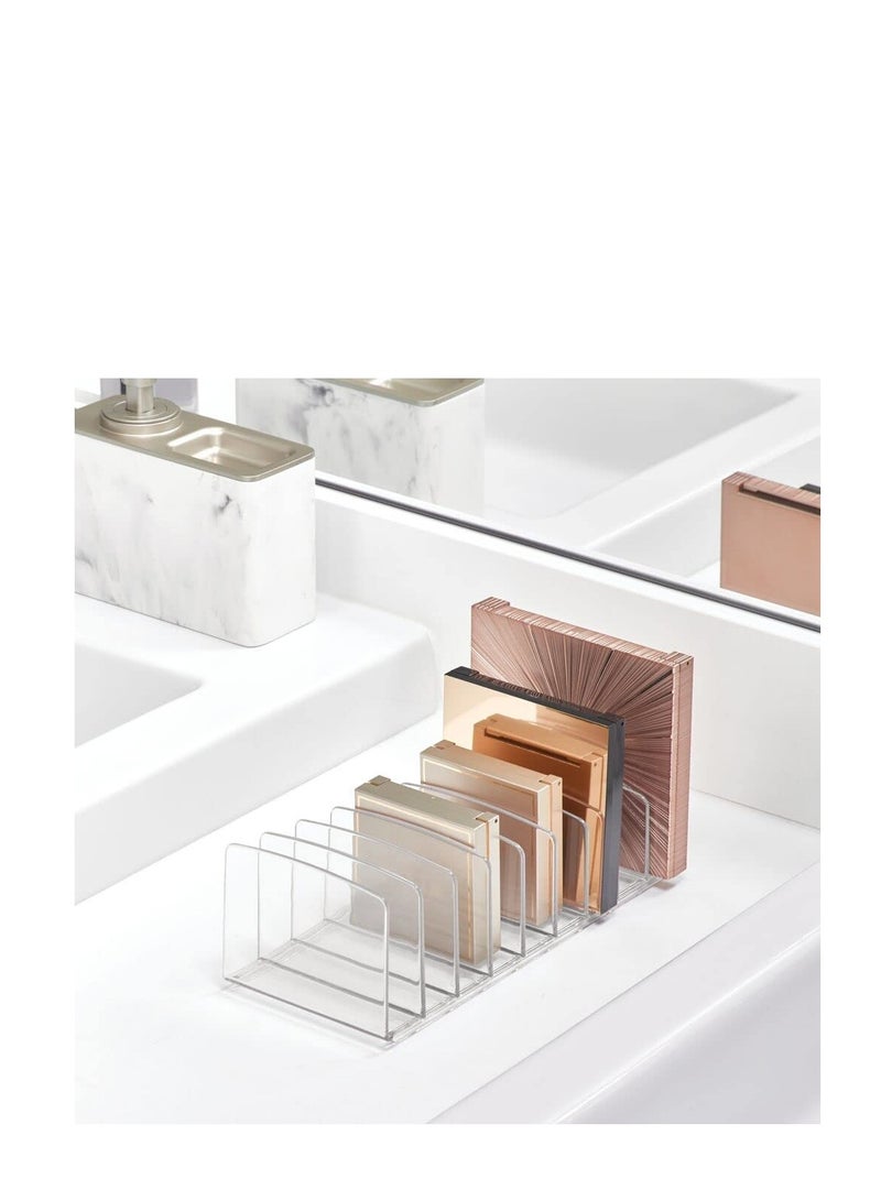 Glowudz Glowudz plastic divided makeup palette cosmetic organizer clear nine tiered sections instant storage and organization on bathroom countertops under sinks cabinets  - Image 2