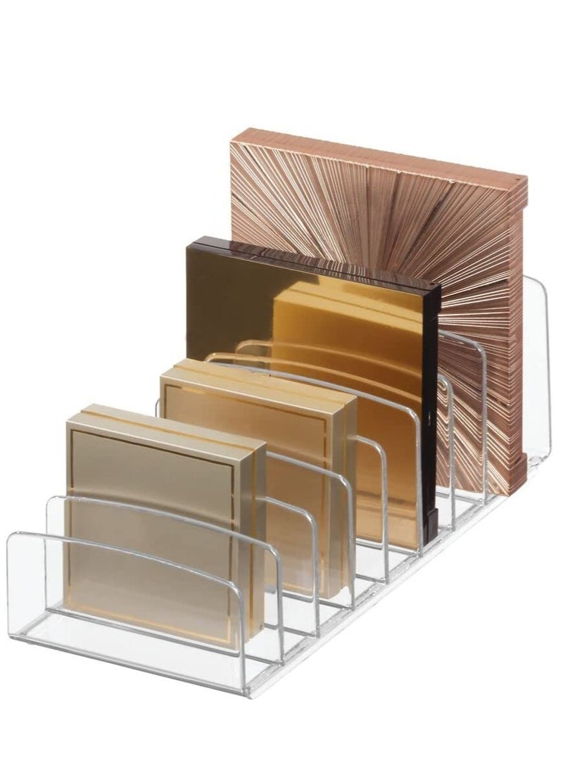 Glowudz Glowudz plastic divided makeup palette cosmetic organizer clear nine tiered sections instant storage and organization on bathroom countertops under sinks cabinets  - Image 1