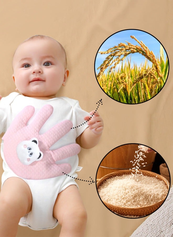 UETEEY Baby Soothing Palm, Soft Baby Patting Toy To Sleep Artifact, Startle Prevention Hand Pillow, Baby Anti-Startle Pressure Pillow Anti-Flatulence Accessible Coax Sleeping Pillow, Heating Baby Sleep Soothers  - Image 5