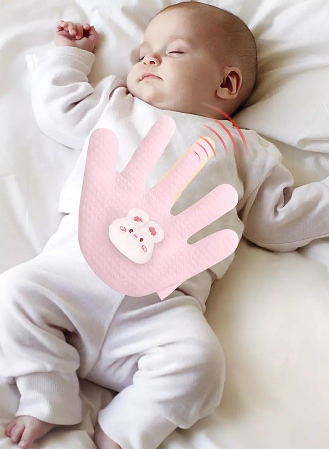 UETEEY Baby Soothing Palm, Soft Baby Patting Toy To Sleep Artifact, Startle Prevention Hand Pillow, Baby Anti-Startle Pressure Pillow Anti-Flatulence Accessible Coax Sleeping Pillow, Heating Baby Sleep Soothers  - Image 2