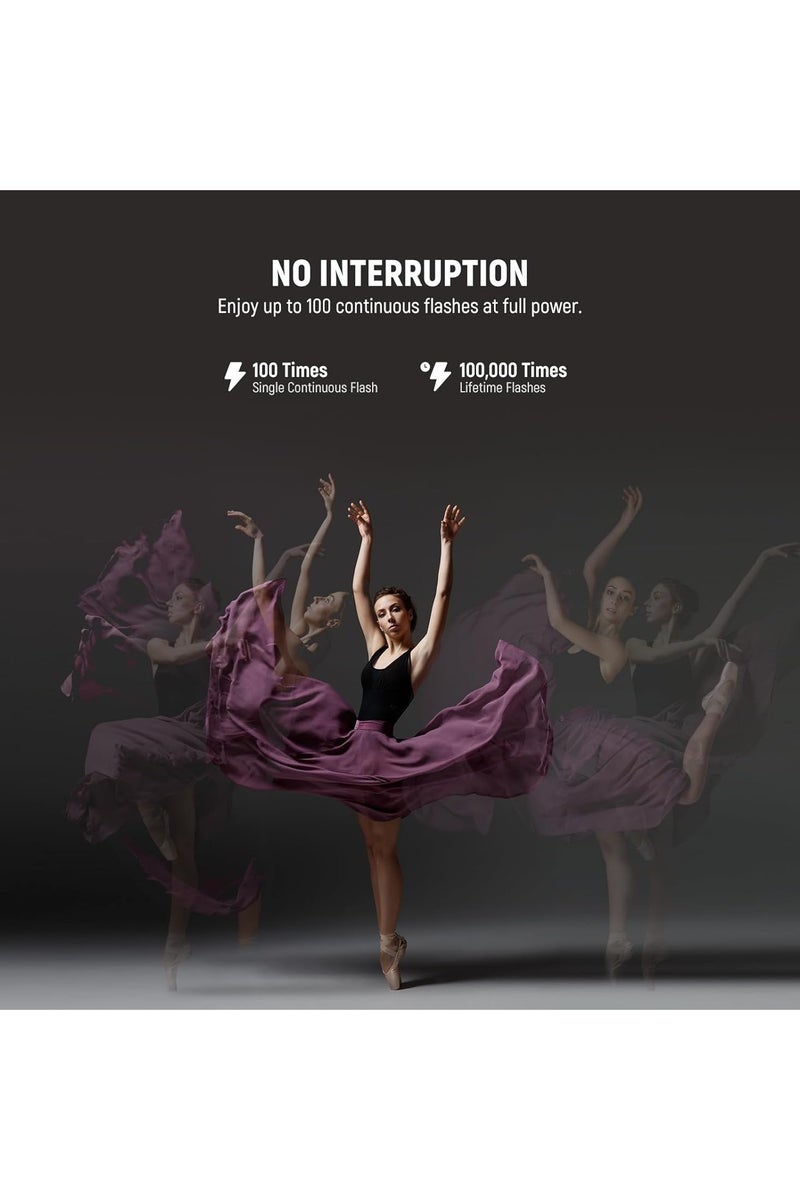 نيوير نيور فلاش Z2PRO-C TTL برأس دائري مع بطارية ليثيوم 3000mAh – متوافق مع كاميرات كانون - Image 3